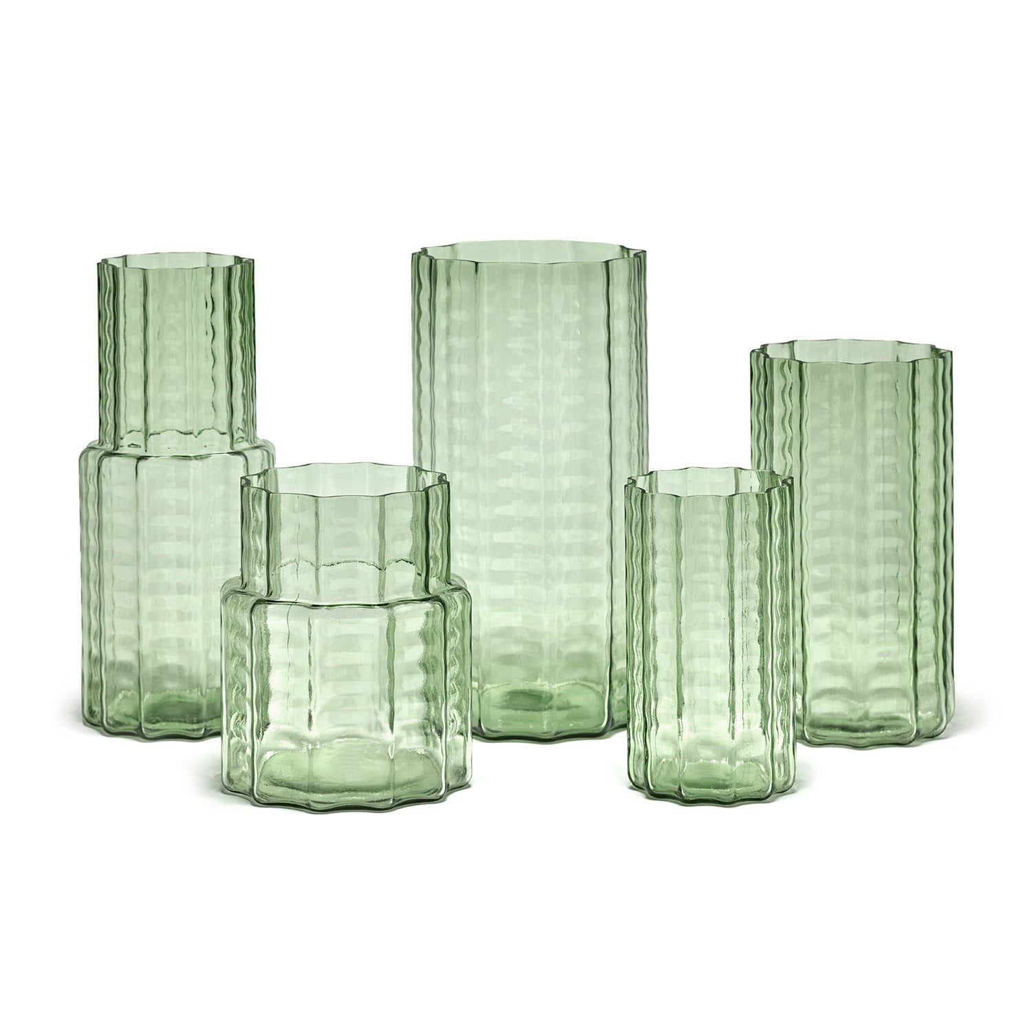 Cylindrical Rimmed Vase Cylindrical Vase Medium - Makers & Merchants