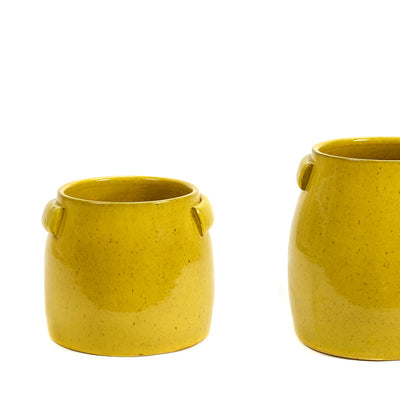large yellow plant pot Planter Size 5